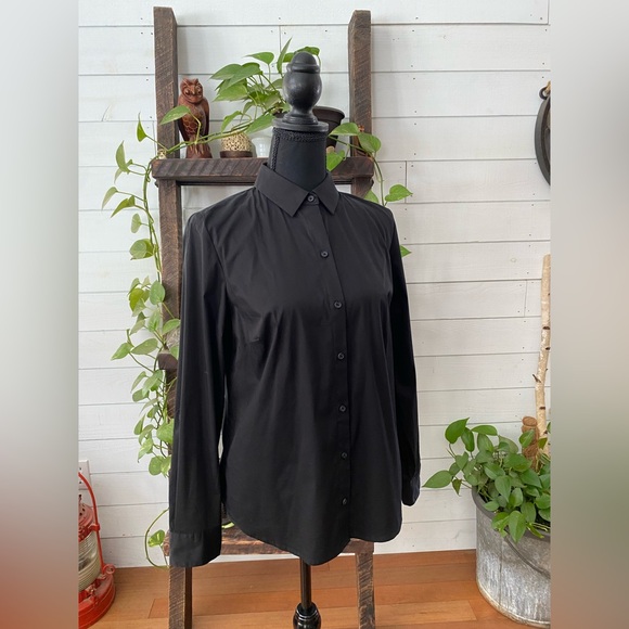 Apt 9.: Classic Black Women’s Button Down Shirt - Picture 5 of 17